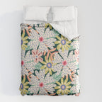 Summer Bloom - Dark Green Background  Comforter Gallery Image 6