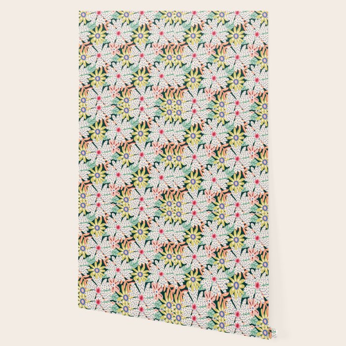 Summer Bloom - Dark Green Background  Wallpaper Gallery Image 2