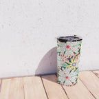Summer Bloom - Dark Green Background  Travel Mug Gallery Image 4