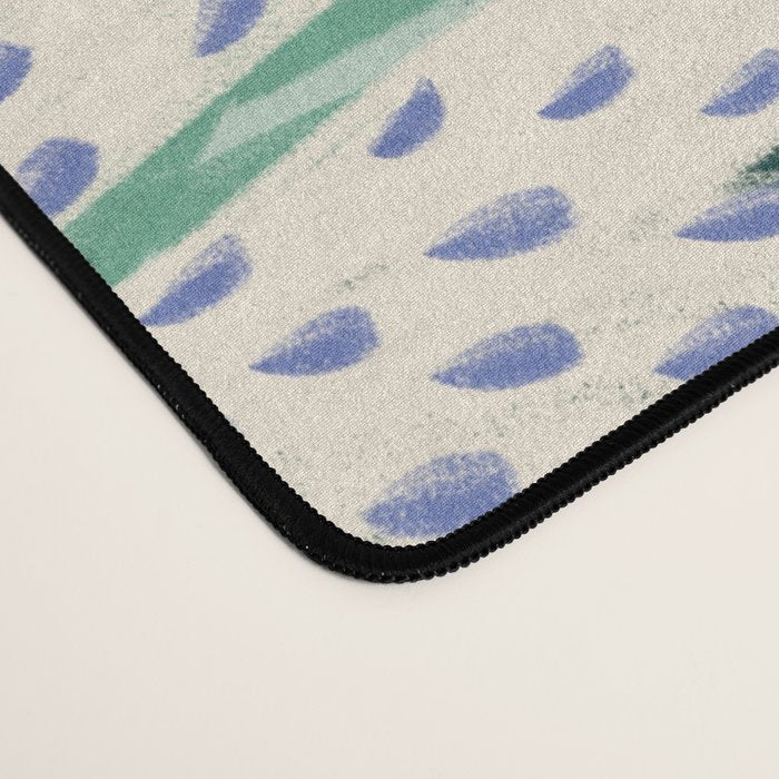 Summer Bloom - Dark Green Background  Desk Mat Gallery Image 4