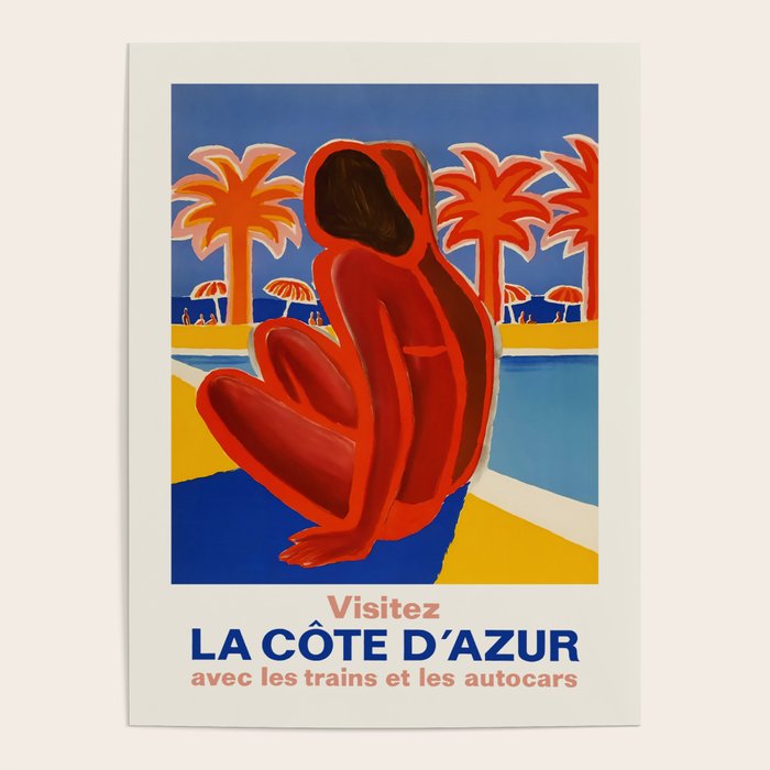 Visite Cote d'Azur Summer Travel Poster Poster Gallery Image 4
