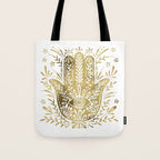 Hamsa Hand - Gold Palette Tote Bag Gallery Image 1
