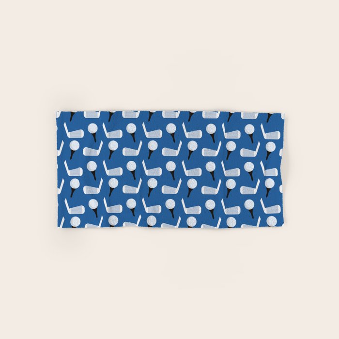 Golfing Pattern (Blue) Bath Towel Gallery Image 1