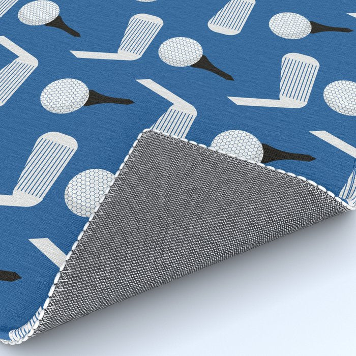 Golfing Pattern (Blue) Rug Gallery Image 4
