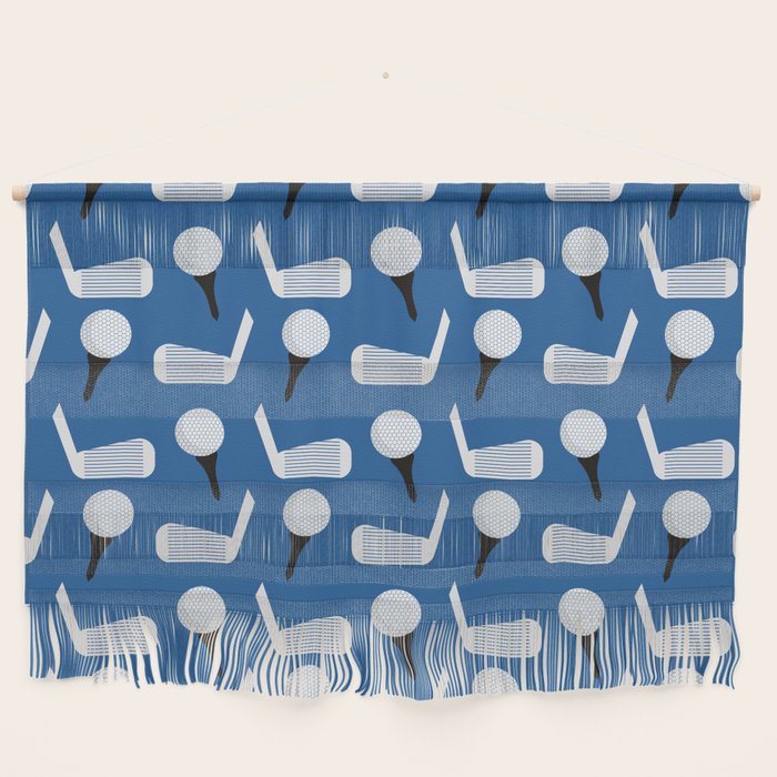 Golfing Pattern (Blue) Wall Hanging Gallery Image 1