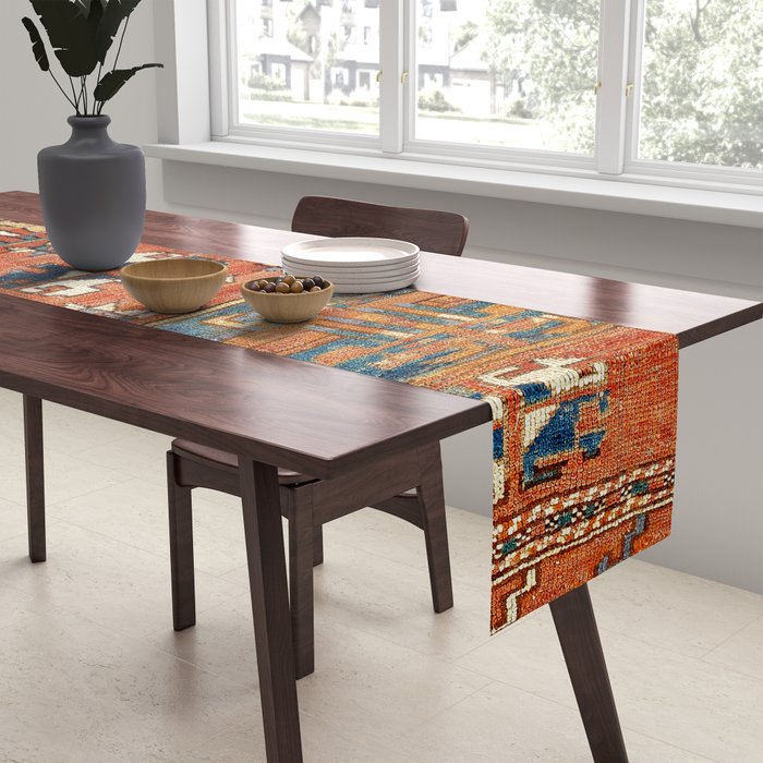 Bergama Northwest Anatolian Rug Print Table Runner Gallery Image 2