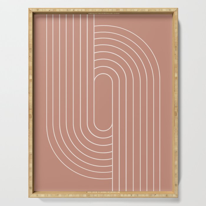 Oval Lines Abstract XXXI Serving Tray Gallery Image 1