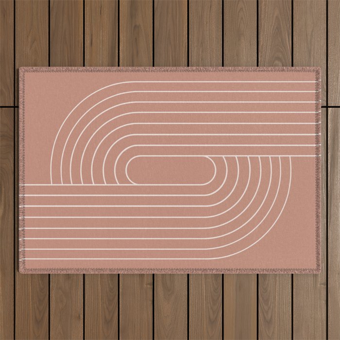 Oval Lines Abstract XXXI Outdoor Rug Gallery Image 1