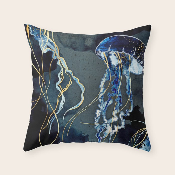 Metallic Ocean III Throw Pillow Gallery Image 6
