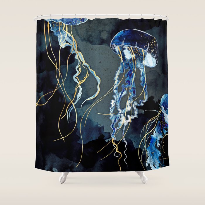 Metallic Ocean III Shower Curtain Gallery Image 1