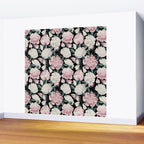 Chic Peonies on Black Wall Mural Gallery Image 2