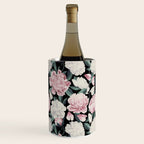 Chic Peonies on Black Wine Chiller Gallery Image 1