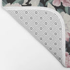 Chic Peonies on Black Bath Mat Gallery Image 2