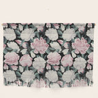 Chic Peonies on Black Wall Hanging Gallery Image 1