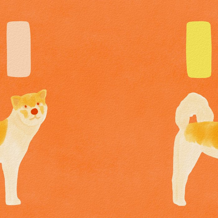 Dog and Dashes - Light Orange and Orange Coffee Mug Gallery Image 2