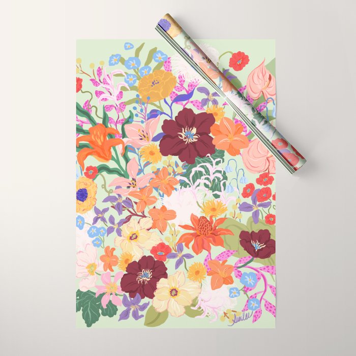 Splendid Flowers Wrapping Paper Gallery Image 1