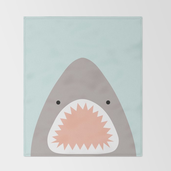 shark attack Throw Blanket Gallery Image 2