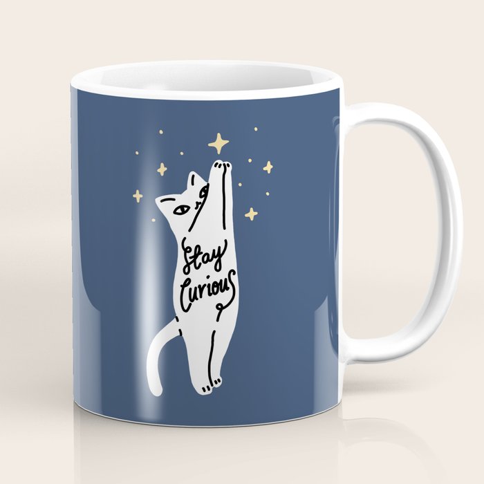 Stay Curious Cat Coffee Mug Gallery Image 1