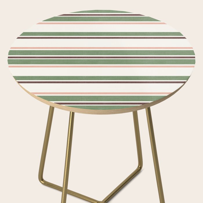 Daybed Stripe Ivory Green Multi Side Table Gallery Image 2