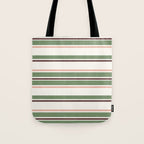 Daybed Stripe Ivory Green Multi Tote Bag Gallery Image 1