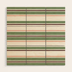 Daybed Stripe Ivory Green Multi Wood Wall Art Gallery Image 1