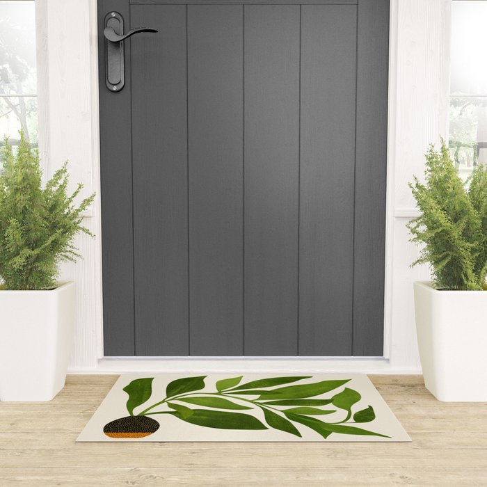 The Wanderer - House Plant Illustration Welcome Mat Gallery Image 3