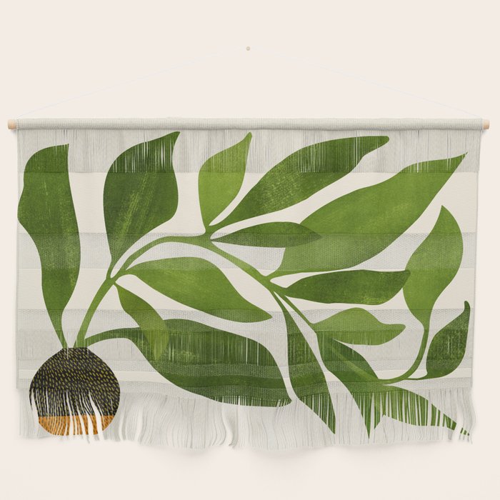 The Wanderer - House Plant Illustration Wall Hanging Gallery Image 1