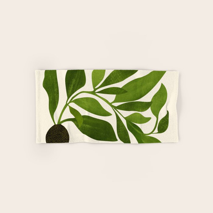 The Wanderer - House Plant Illustration Bath Towel Gallery Image 1