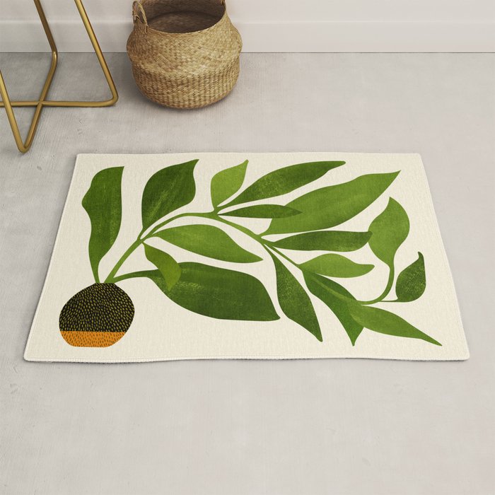 The Wanderer - House Plant Illustration Rug Gallery Image 1
