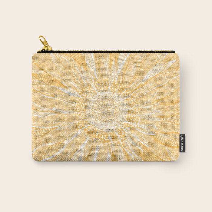Mandala, Sunflower Prints, Yellow Carry All Pouch Gallery Image 1