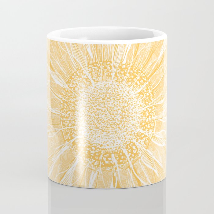 Mandala, Sunflower Prints, Yellow Coffee Mug Gallery Image 4