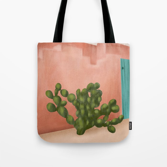 Strong Desert Cactus Tote Bag Gallery Image 1
