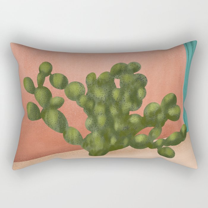 Strong Desert Cactus Rectangular Pillow Gallery Image 1