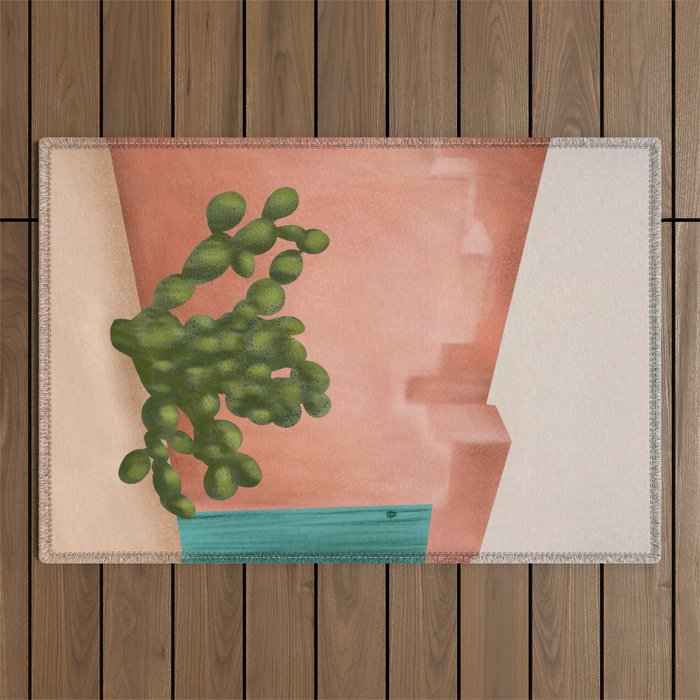 Strong Desert Cactus Outdoor Rug Gallery Image 1