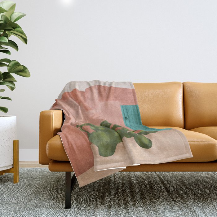 Strong Desert Cactus Throw Blanket Gallery Image 1