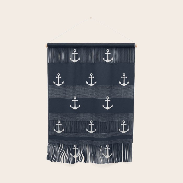 Dark Blue Anchor Pattern Wall Hanging Gallery Image 1