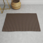 Gingham Plaid Pattern - Earthy Brown Rug Gallery Image 1