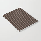 Gingham Plaid Pattern - Earthy Brown Notebook Gallery Image 2