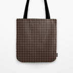 Gingham Plaid Pattern - Earthy Brown Tote Bag Gallery Image 1