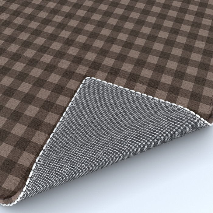 Gingham Plaid Pattern - Earthy Brown Rug Gallery Image 4