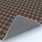 Gingham Plaid Pattern - Earthy Brown Rug Gallery Image 4