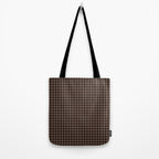 Gingham Plaid Pattern - Earthy Brown Tote Bag Gallery Image 2