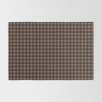 Gingham Plaid Pattern - Earthy Brown Rug Gallery Image 2