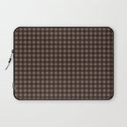 Gingham Plaid Pattern - Earthy Brown Laptop Sleeve Gallery Image 1