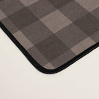 Gingham Plaid Pattern - Earthy Brown Desk Mat Gallery Image 4