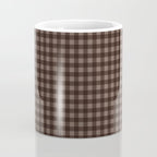 Gingham Plaid Pattern - Earthy Brown Coffee Mug Gallery Image 4