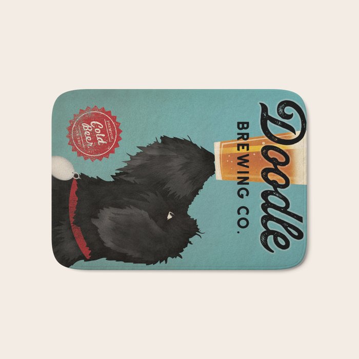 Goldendoodle Labradoodle Beer Bath Mat Gallery Image 1
