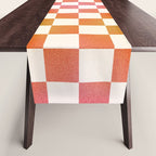 Rainbow Checkered Print in Cream Table Runner Gallery Image 1