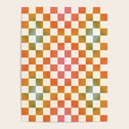 Rainbow Checkered Print in Cream Poster Gallery Image 4
