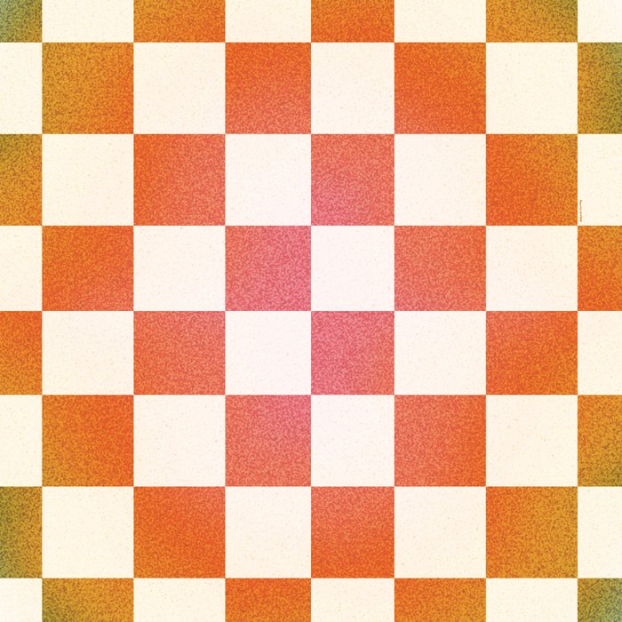 Rainbow Checkered Print in Cream Coffee Mug Gallery Image 2